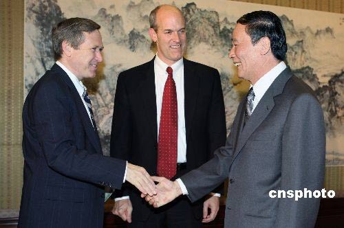 王岐山会见美众议院美中工作小组代表团
